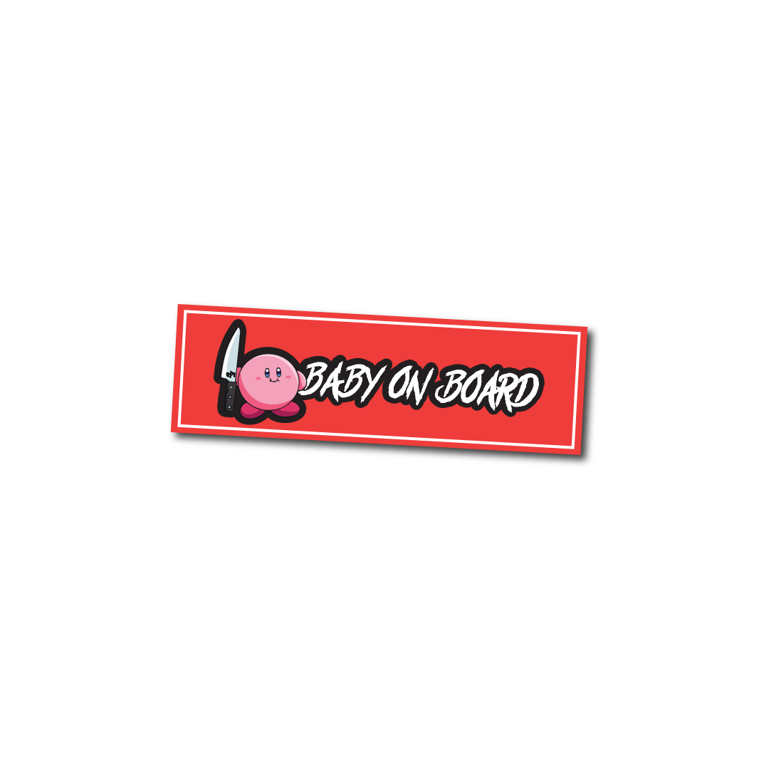 EG BOX STICKER - BABY ON BOARD (RED)