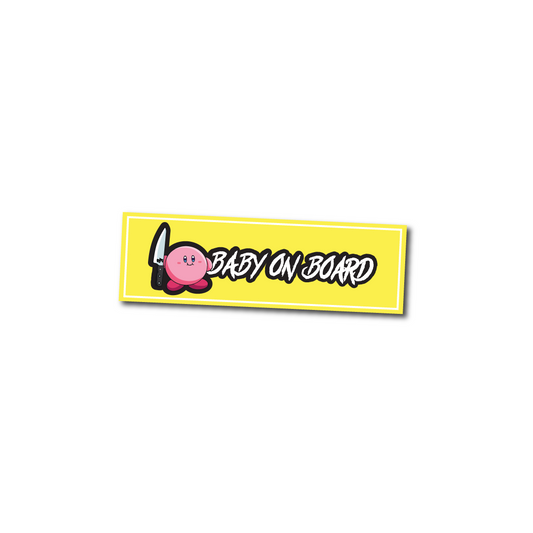 EG BOX STICKER - BABY ON BOARD (YELLOW)